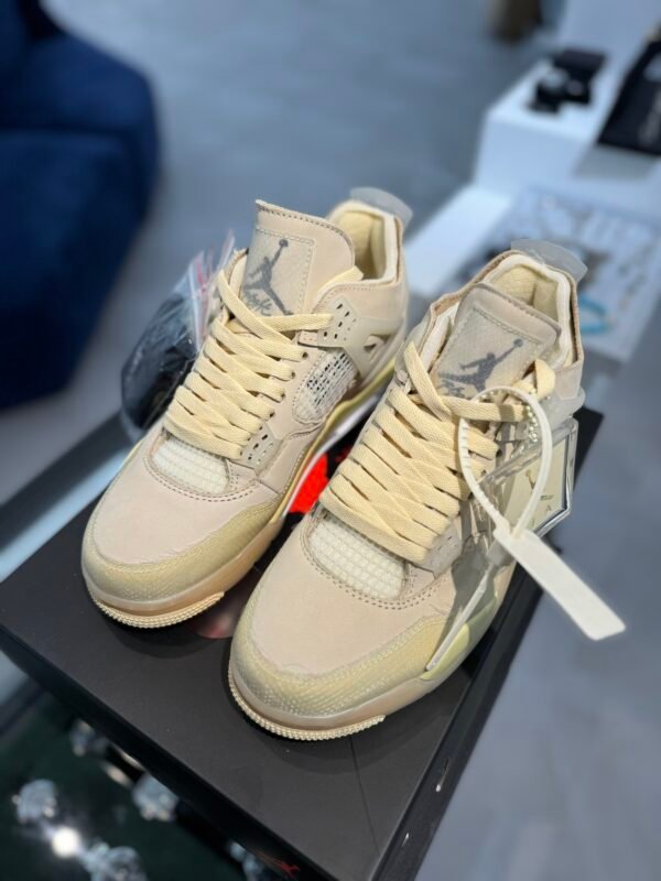 Air Jordan 4 x OW White Canvas(40-47.5) - Image 5