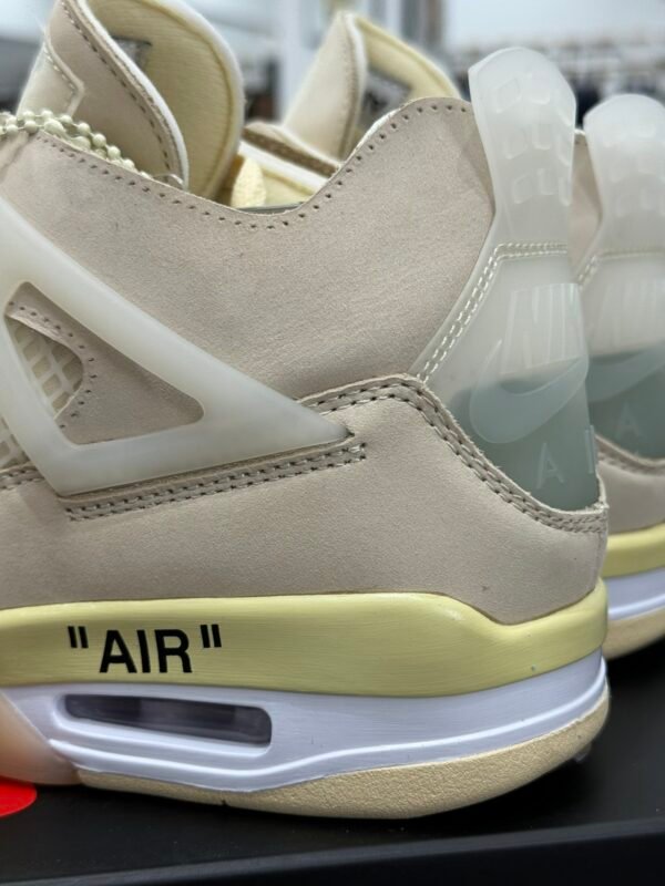 Air Jordan 4 x OW White Canvas(40-47.5) - Image 6
