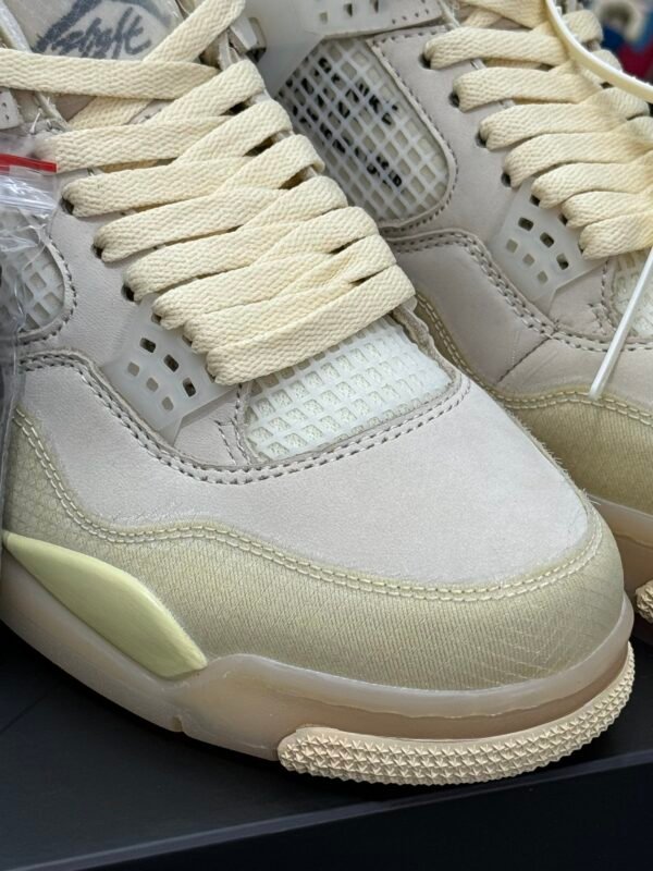 Air Jordan 4 x OW White Canvas(40-47.5) - Image 8