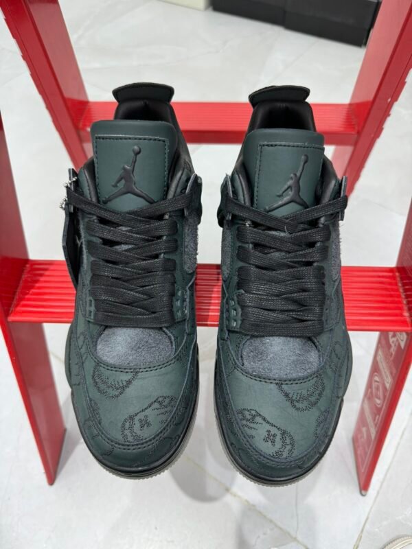 Air Jordan 4 x Kaws Black/Green suede(40-47.5) - Image 7
