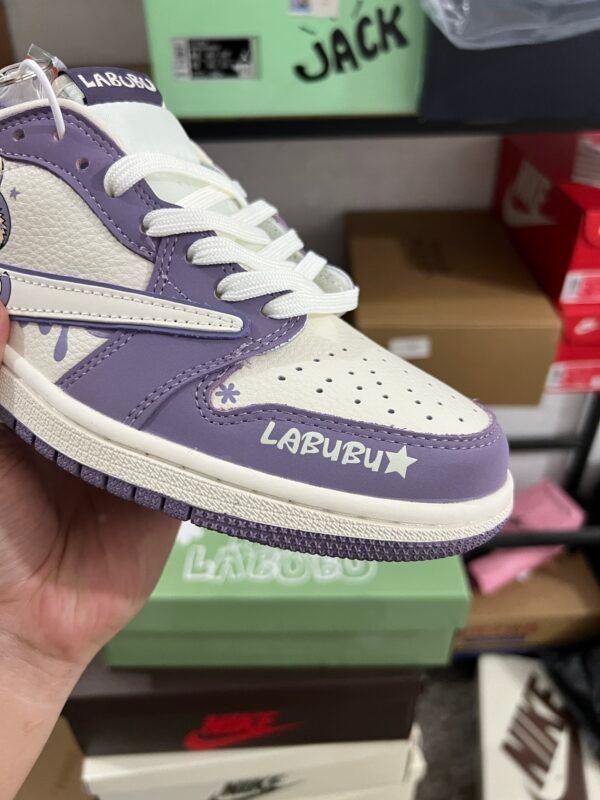LABUBU X AIR JORDAN 1 White Purple(36-47.5) - Image 7