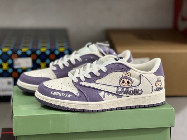 LABUBU X AIR JORDAN 1 White Purple(36-47.5)
