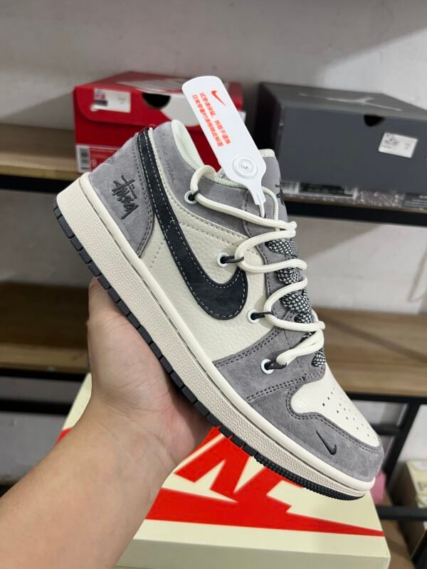 AIR JORDAN 1 LOW LIGHT GRAY/BEIGE GRIS CLARBEIGE(36-47.5) - Image 6