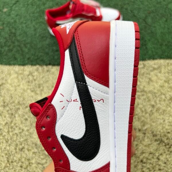 Travis Scott x Air Jordan 1 Low OG Black White Red(36-48.5) - Image 6