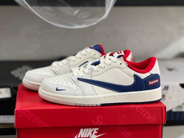 SUPREME X AIR JORDAN 1 LOW OG SP.T WHITE BLACK WHITE(36-47.5)