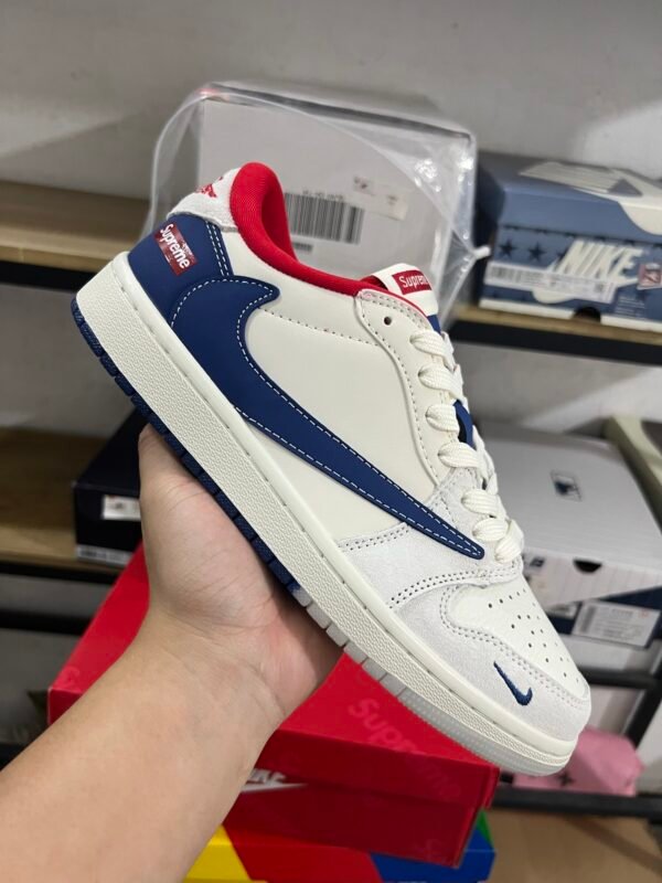 SUPREME X AIR JORDAN 1 LOW OG SP.T WHITE BLACK WHITE(36-47.5) - Image 2