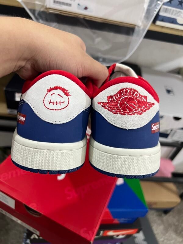 SUPREME X AIR JORDAN 1 LOW OG SP.T WHITE BLACK WHITE(36-47.5) - Image 9