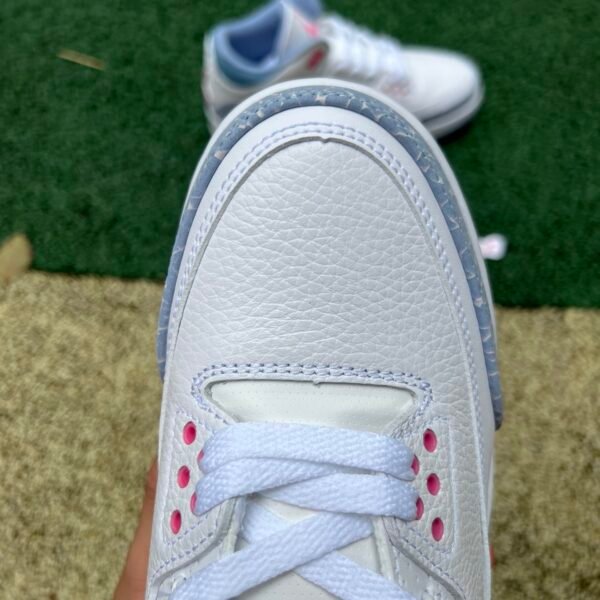 AIR JORDAN 3 RETRO (GS) WHITE/PINKGLOW-COBALT BLISS BLANC/COBALTBLISS/LUEUR VERTE(36-48.5) - Image 3