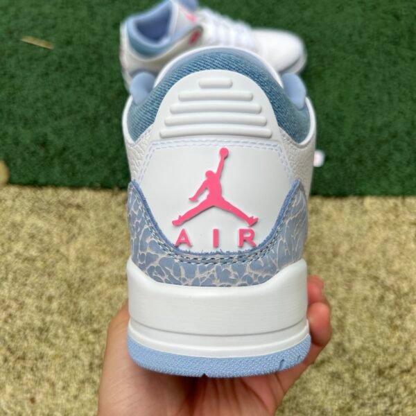 AIR JORDAN 3 RETRO (GS) WHITE/PINKGLOW-COBALT BLISS BLANC/COBALTBLISS/LUEUR VERTE(36-48.5) - Image 5