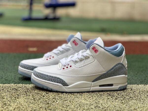 AIR JORDAN 3 RETRO (GS) WHITE/PINKGLOW-COBALT BLISS BLANC/COBALTBLISS/LUEUR VERTE(36-48.5)