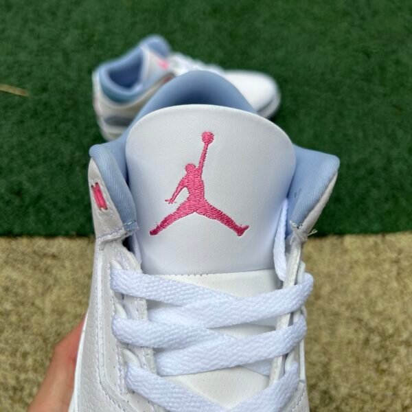 AIR JORDAN 3 RETRO (GS) WHITE/PINKGLOW-COBALT BLISS BLANC/COBALTBLISS/LUEUR VERTE(36-48.5) - Image 7