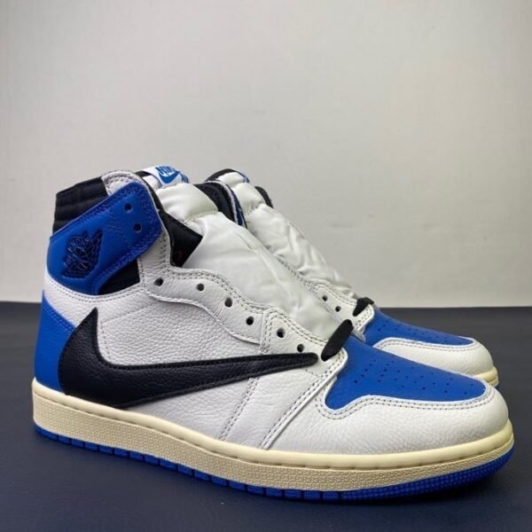 Travis Scott x Fragment x Air Jordan 1 High Military Blue(us7.5-13) - Image 3