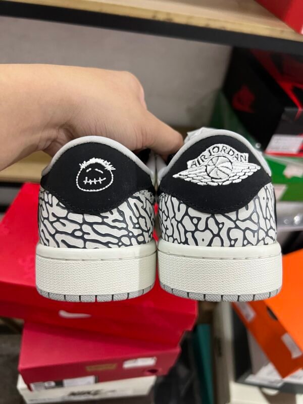 Travis Scot x Supreme x Air Jordan 1 Low White Black cement(36-47.5) - Image 9