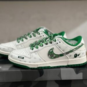 BAPE X NIKE DUNK LOW RETRO BEIGE/GREEN BEIGE/VERT(36-47.5)