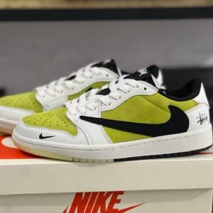Travis Scott x Stussy x Air Jrdan 1 low White/Green(36-47.5)