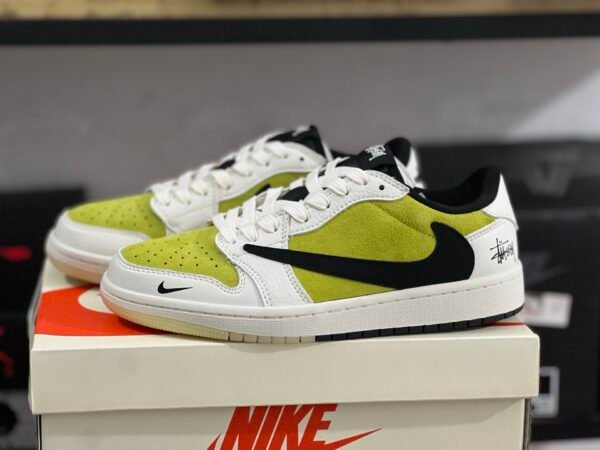 Travis Scott x Stussy x Air Jrdan 1 low White/Green(36-47.5)