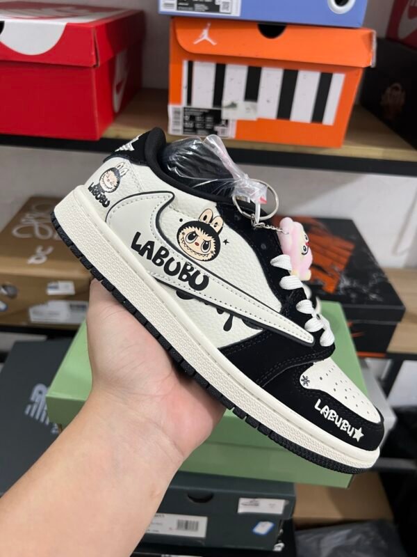 Travis Scot x LABUBU x Air Jordan 1 Low White black(36-47.5) - Image 2