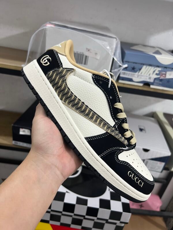 Gucci x Travis Scot x Air Jordan 1 White Black Yellow(36-47.5) - Image 2