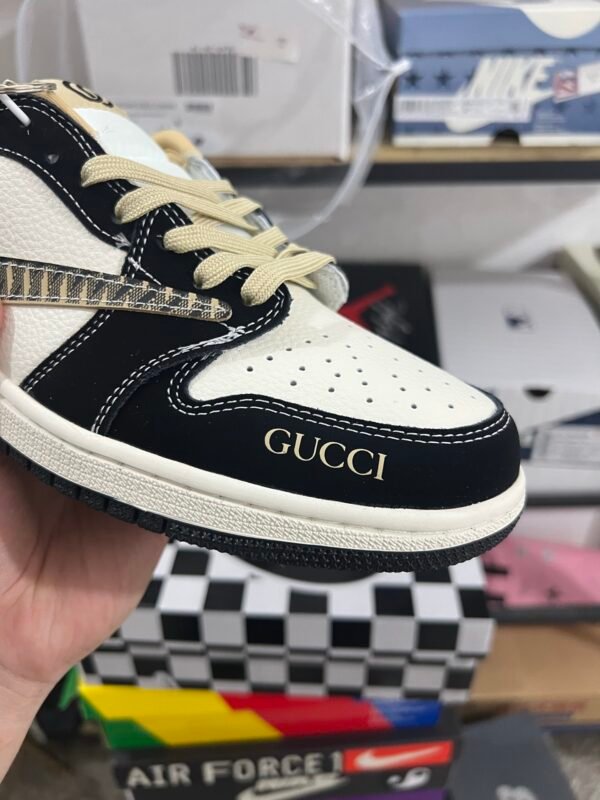Gucci x Travis Scot x Air Jordan 1 White Black Yellow(36-47.5) - Image 9