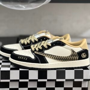 Gucci x Travis Scot x Air Jordan 1 White Black Yellow(36-47.5)