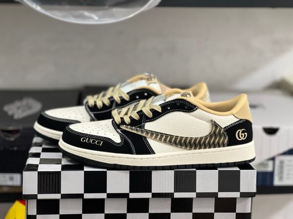 Gucci x Travis Scot x Air Jordan 1 White Black Yellow(36-47.5)