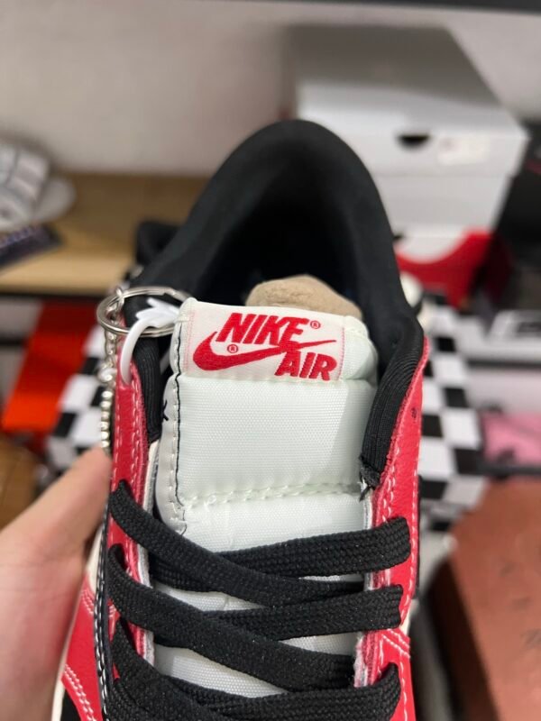 Travis Scot x Supreme x Air Jordan 1 Low White Black Red(36-47.5) - Image 5