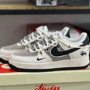 STUSSY X AIR FORCE 1 07 LV8 BEIGE/BLACK/GRAY BEIGE/NOIR/GRIS(36-47.5)