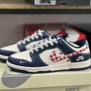 SB NIKE DUNK LOW RETRO BEIGE/GREY/BLUE/RED BEIGE/GRIS/BLEU/ROUGE(36-47.5)