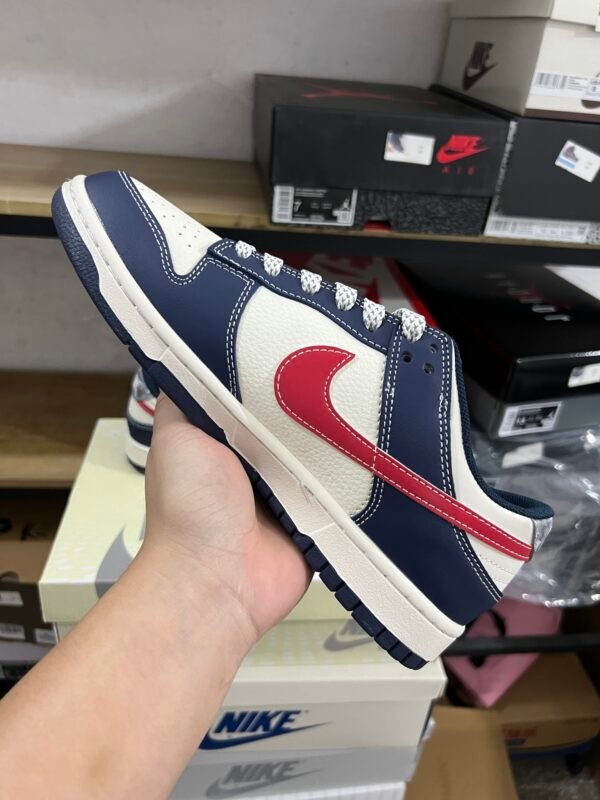 SB NIKE DUNK LOW RETRO BEIGE/GREY/BLUE/RED BEIGE/GRIS/BLEU/ROUGE(36-47.5) - Image 6