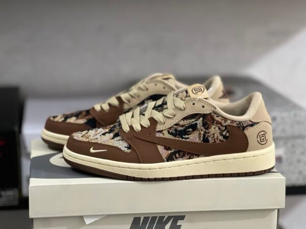 Travis Scot x EDC x Air Jordan 1 Low Mocha Brown Paisley(36-47.5)