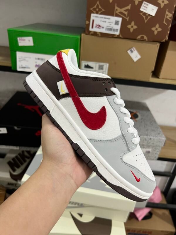 NIKE DUNK LOW RETRO WHITE GRAY-WHITE BROWN(36-47.5) - Image 2