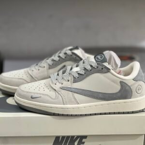 Travis Scot x Fragment Design x Air Jordan 1 Low White Gary(36-47.5)
