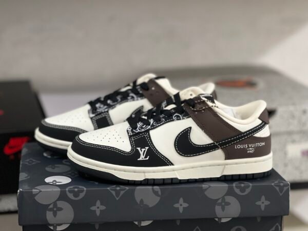 LV X NIKE DUNK LOW RETRO WHITE BLACK BROWN(36-47.5)