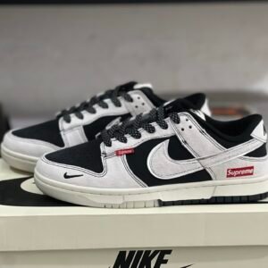 SUPREME X NIKE DUNK LOW RETRO WHITE BLACK-WHITE BLANC BLANC NOIR(36-47.5)
