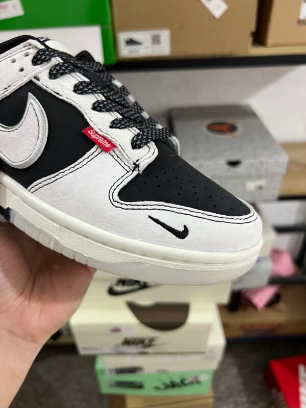 SUPREME X NIKE DUNK LOW RETRO WHITE BLACK-WHITE BLANC BLANC NOIR(36-47.5) - Image 5