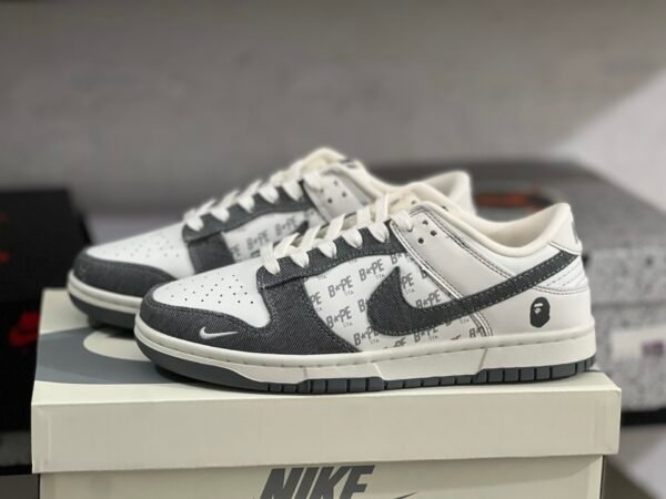 BAPE x Nike SB Dunk LOW RETRO WHITE GRAY(36-47.5)