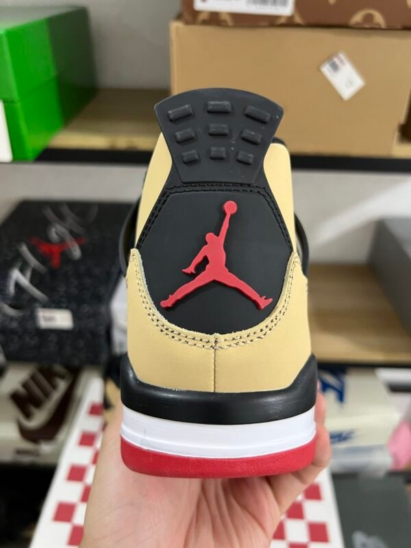 AIR JORDAN 4 RETRO (GS) SESAMEFIRE RED-BLACK-WHITE SESAMENOIRBLANCROUGE FEU(36-48.5) - Image 5