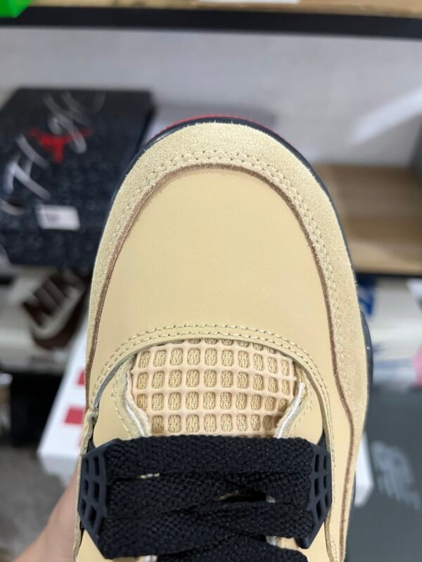 AIR JORDAN 4 RETRO (GS) SESAMEFIRE RED-BLACK-WHITE SESAMENOIRBLANCROUGE FEU(36-48.5) - Image 8