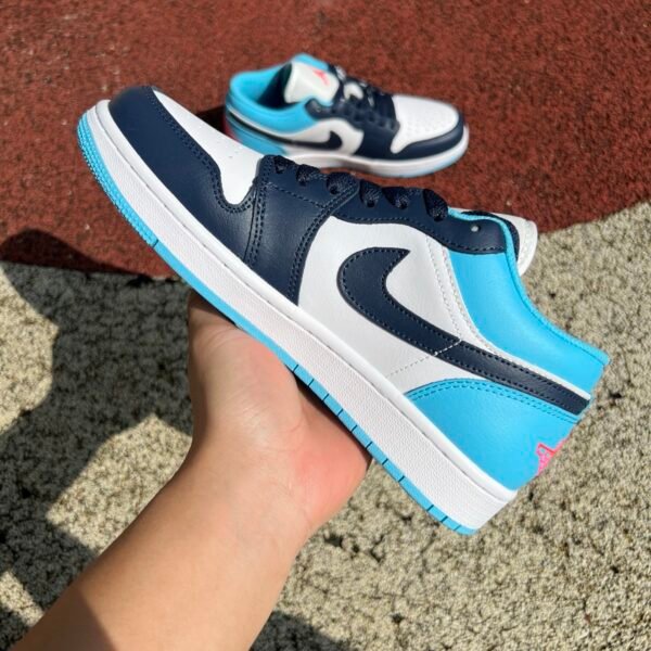 AIR JORDAN 1 LOW WHITE BLUE BLANC BLEU(36-47.5) - Image 3