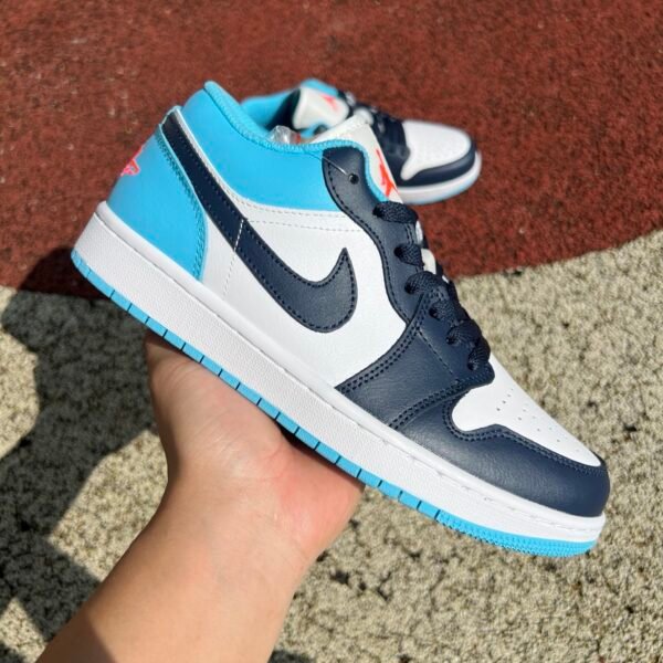 AIR JORDAN 1 LOW WHITE BLUE BLANC BLEU(36-47.5) - Image 4