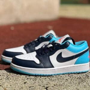 AIR JORDAN 1 LOW WHITE BLUE BLANC BLEU(36-47.5)