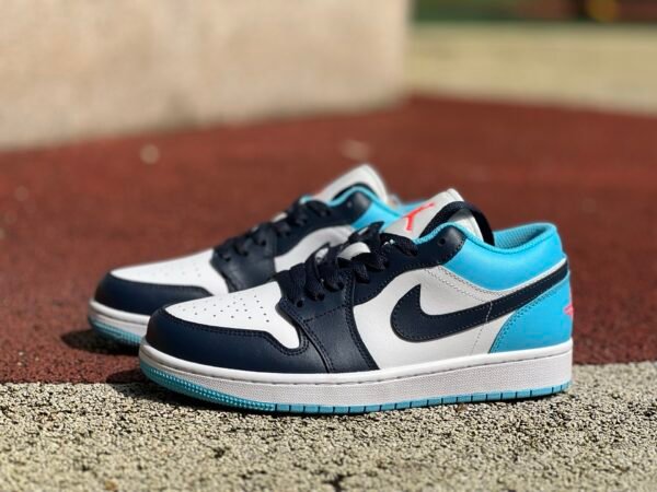 AIR JORDAN 1 LOW WHITE BLUE BLANC BLEU(36-47.5)