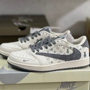 Bearbrick x Travis Scott x Air Jordan 1 Low White/Grey(36-47.5)
