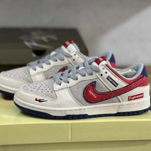 SUPREME X NIKE DUNK LOW RETRO BEIGE/BLUE/RED BEIGE/BLEU/ROUGE(36-47.5)