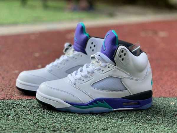 AIR JORDAN 5 RETRO OG WHITE NEW ENERALD-GRAPE ICE（40-48.5）