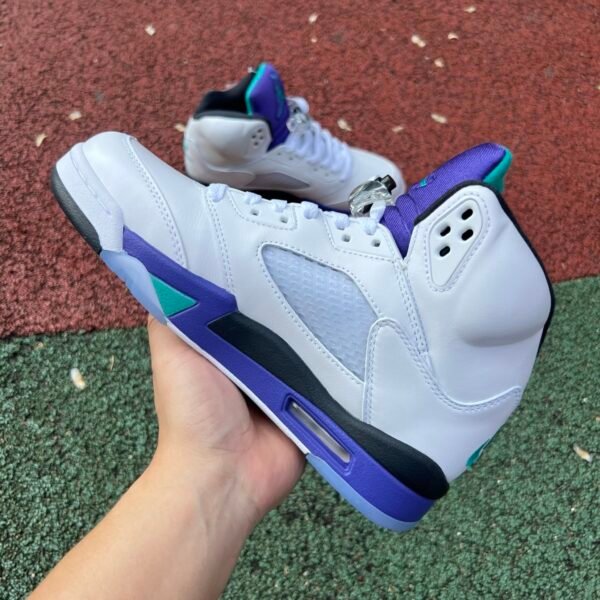 AIR JORDAN 5 RETRO OG WHITE NEW ENERALD-GRAPE ICE（40-48.5） - Image 4