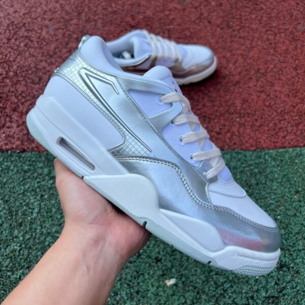 AIR JORDAN 4 RM WHITE METALLIC SILVER BLANC ARGENTMET ALLIQUE(36-48.5) - Image 2