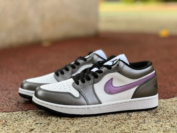 AIR JORDAN 1 LOW SE WHITE SLIVER PURPLE(36-46)
