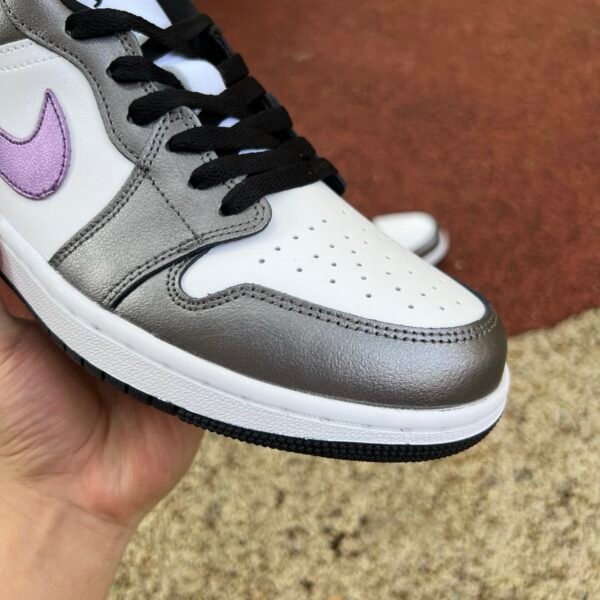 AIR JORDAN 1 LOW SE WHITE SLIVER PURPLE(36-46) - Image 8