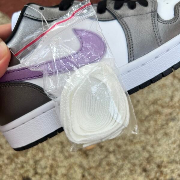 AIR JORDAN 1 LOW SE WHITE SLIVER PURPLE(36-46) - Image 9